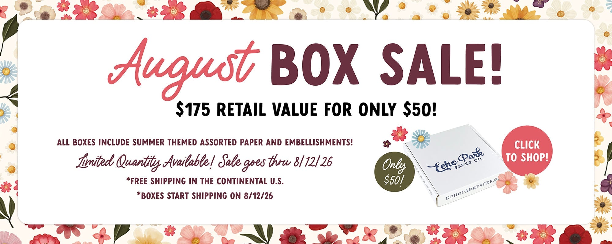 August Box Sale!